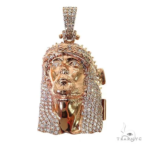 RINA - For Him FACTORY Walking on Water Diamond Jesus Pendant [Small] 69006 in Rose Gold – Pendant