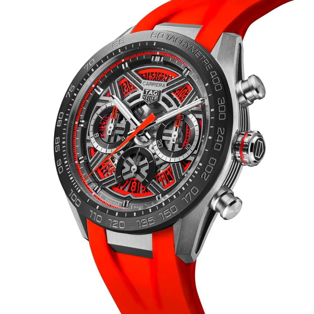 TAG Heuer Carrera Chronograph Extreme Sport 44mm Mens Watch Red detail 2