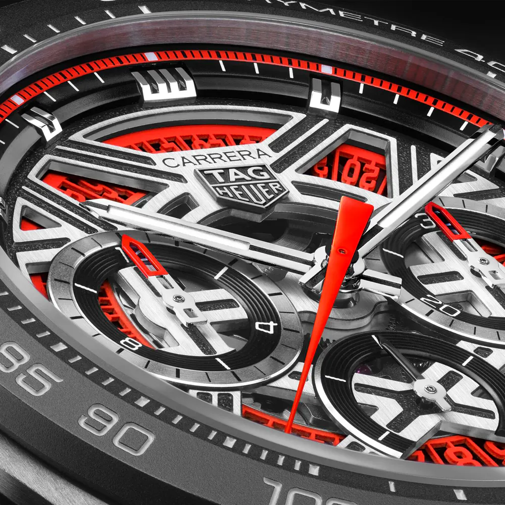 TAG Heuer Carrera Chronograph Extreme Sport 44mm Mens Watch Red detail 3