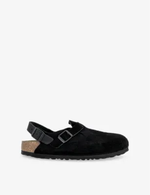 BIRKENSTOCK Tokio Sling-Back Suede Clogs - EUR 45.5 / 11.5 UK MEN in BLACK – Mens | Sandals | Formal sandals
