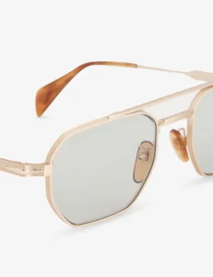EYEWEAR BY DAVID BECKHAM 1229S Aviator-Frame Metal Sunglasses detail 2