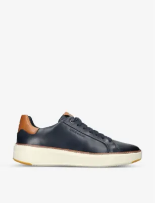 COLE HAAN GrandPrø Topspin leather low-top trainers - EUR 45 / 11 UK MEN in BLUE/DARK – Mens | Trainers | Lace up trainers