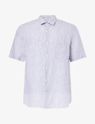 SUNSPEL Regular-Fit Short-Sleeve Linen Shirt