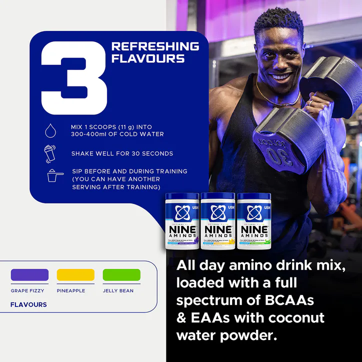 USN Nine Aminos Pineapple 330g detail 3