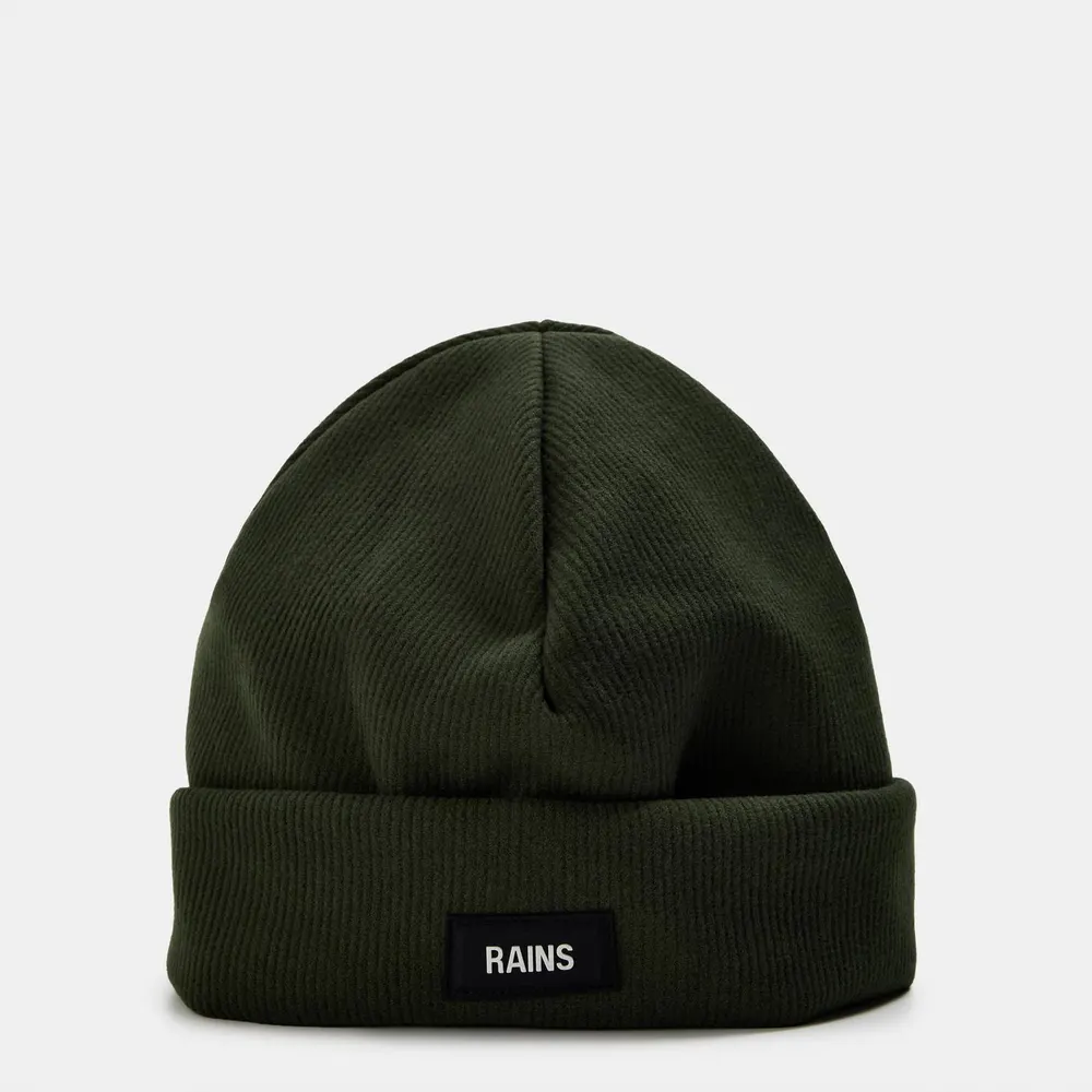 Rains Fleece Beanie in Green – Accessories