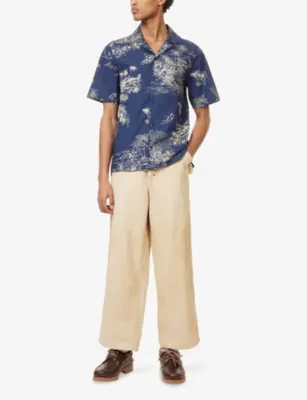 MONCLER Camp-Collar Floral Cotton Shirt detail 2