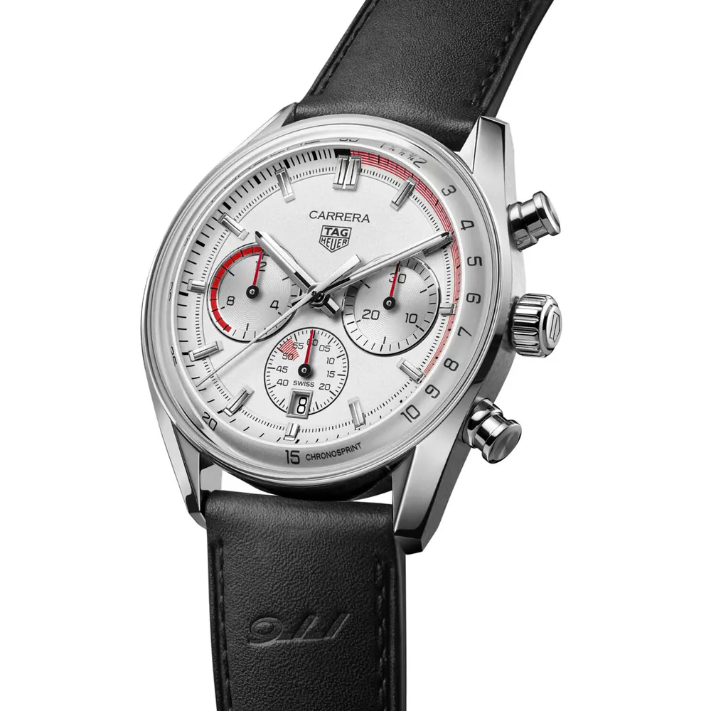 TAG Heuer Carrera Chronosprint X Porsche Special Edition 42mm Mens Watch Silver detail 2