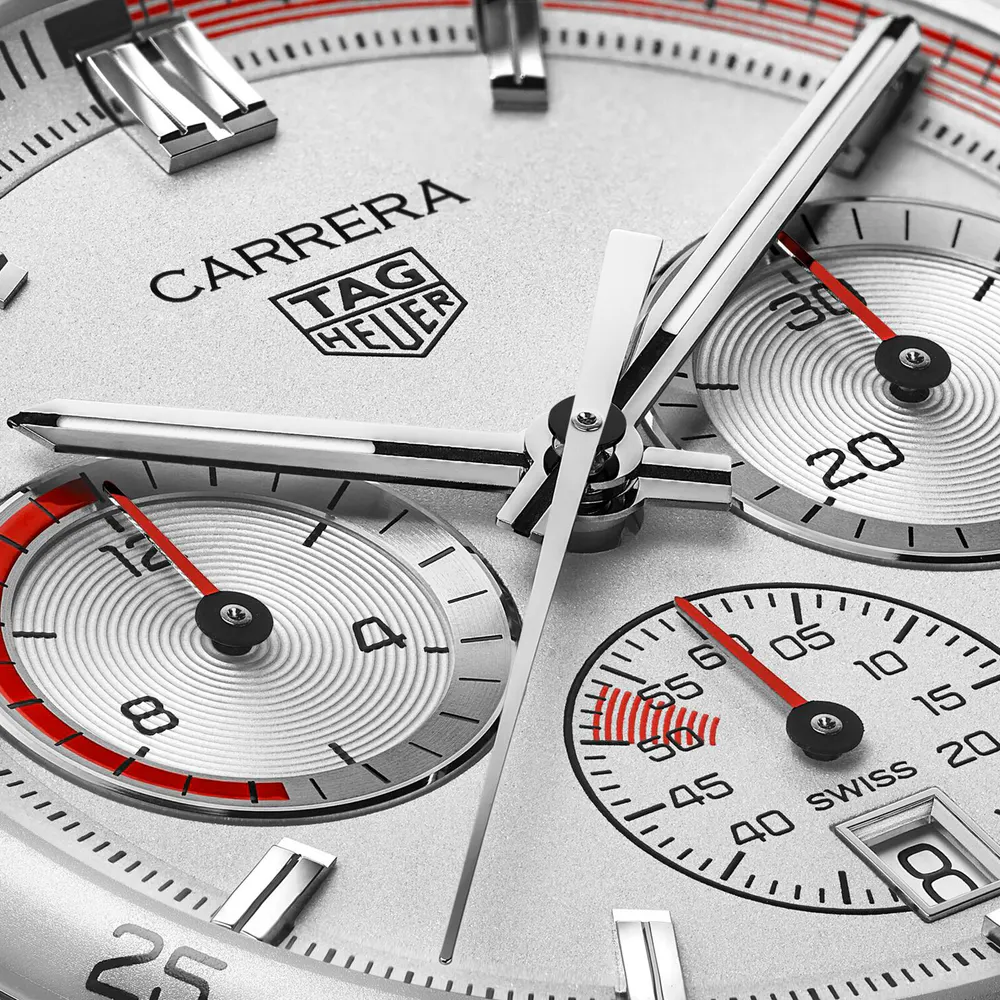 TAG Heuer Carrera Chronosprint X Porsche Special Edition 42mm Mens Watch Silver detail 3
