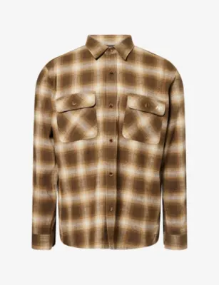 AUSTIN POST Frontier Work Cotton And Linen Blend Shirt