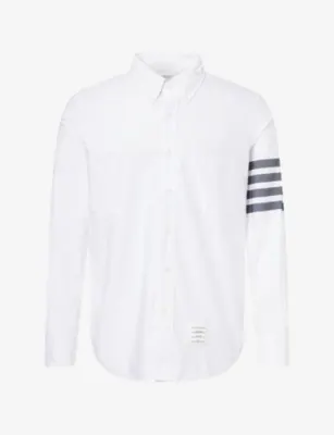 THOM BROWNE Brand-Stripe Cotton Shirt