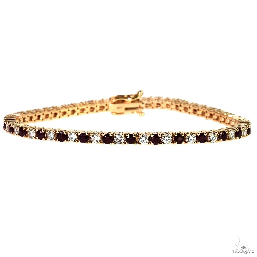 AHMED - MOON JEWELRY 10 Pointer Ruby Glimmer Tennis Bracelet 70083 in Rose – Bracelet