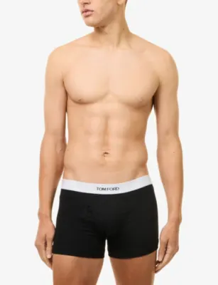 TOM FORD Logo-Waistband Cotton-Jersey Boxer Briefs detail 2