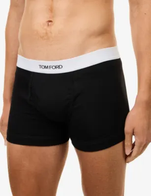 TOM FORD Logo-Waistband Cotton-Jersey Boxer Briefs detail 3