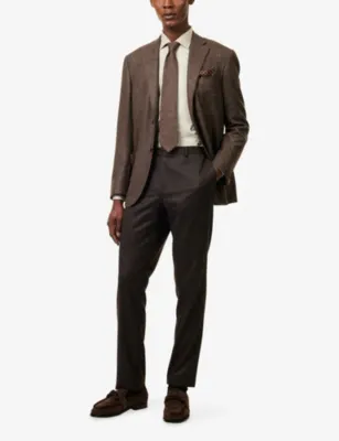 CORNELIANI Regular-Fit Straight-Leg Wool Trousers detail 2