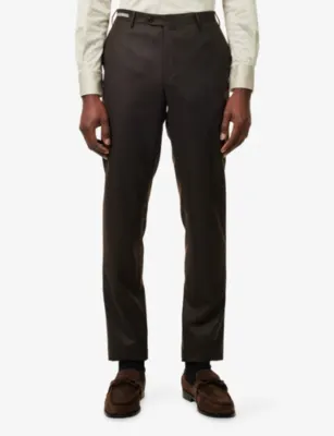 CORNELIANI Regular-Fit Straight-Leg Wool Trousers detail 3