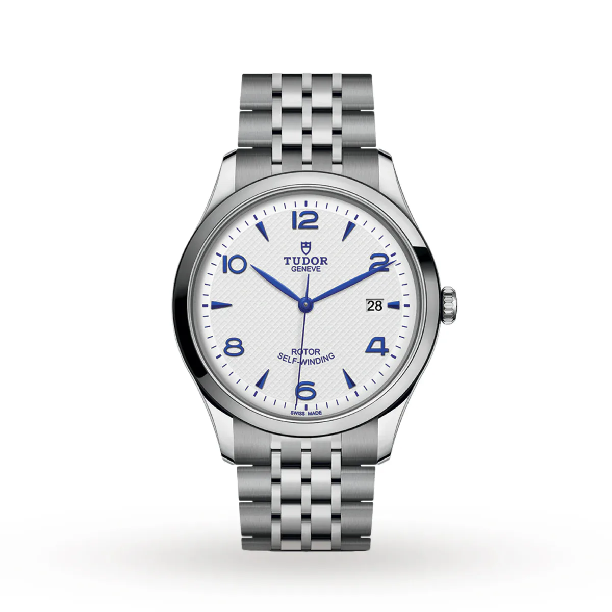 Tudor 1926 41mm Mens Watch Steel Case Opaline and Blue Dial