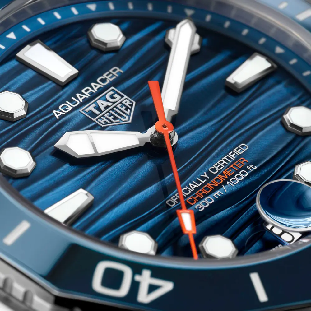 TAG Heuer Aquaracer Professional 300 Date 42mm Mens Watch Blue in Blue, additional product view 3