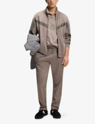 HUGO Logo-Print Relaxed-Fit Woven Tracksuit Top detail 2