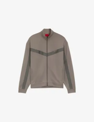 HUGO Logo-Print Relaxed-Fit Woven Tracksuit Top
