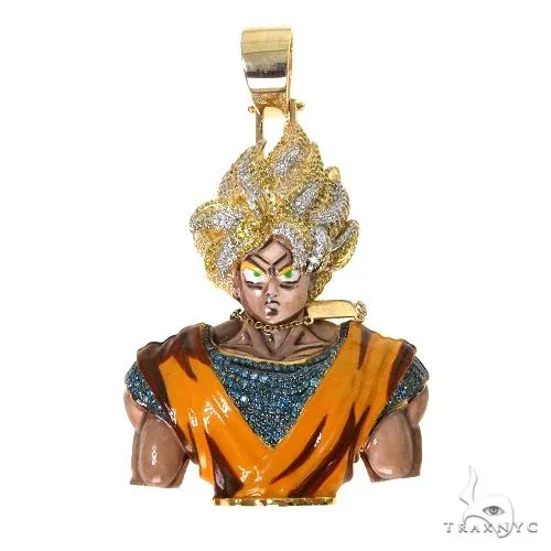 RINA - For Him CUSTOM Custom Made Super Saiyan Goku Pendant 67676 in Rose Gold – Pendant