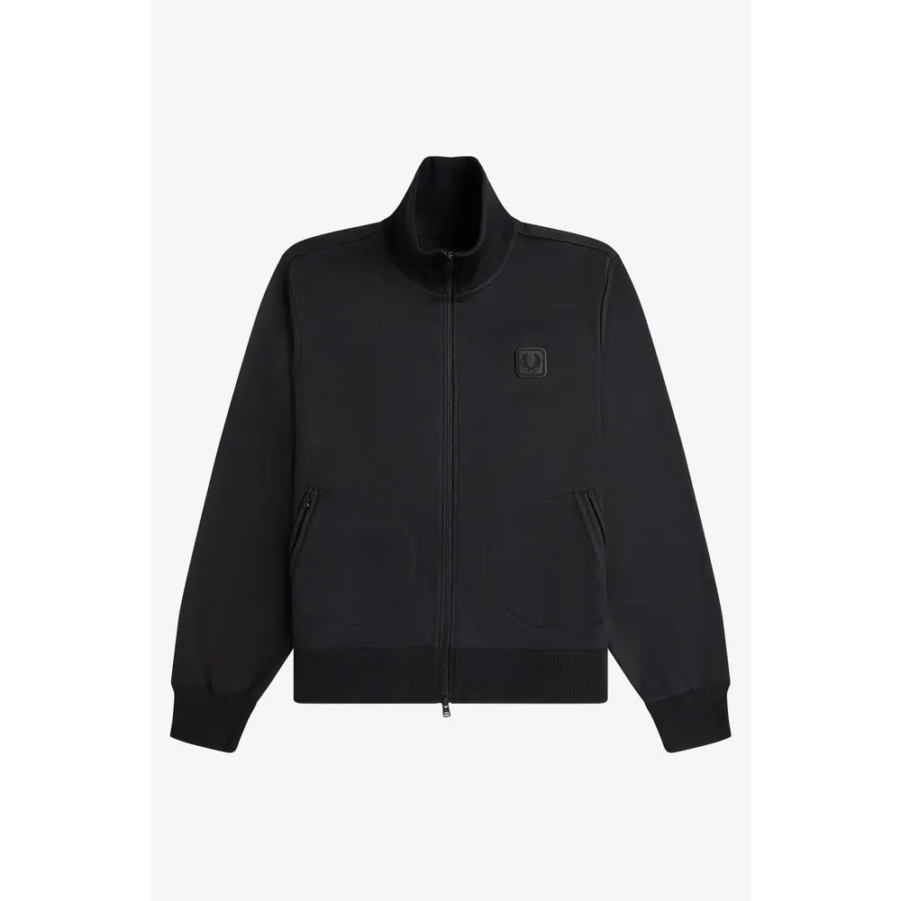 Fred Perry Men's Leather Patch Track Jacket