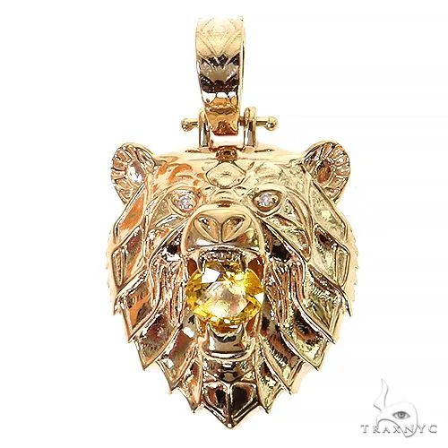 RINA - For Him FACTORY 14K Gold Grizzly Bear Pendant 68745 in Rose Gold – Pendant