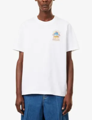 CASABLANCA Classic Egypt Cotton T-Shirt detail 3