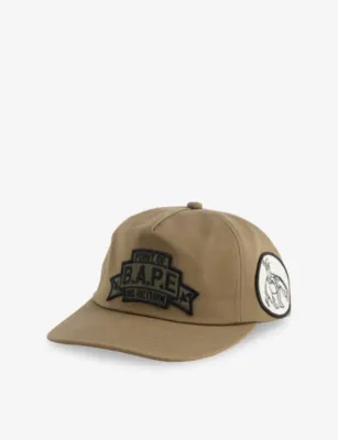 A BATHING APE Brand-Patch Panelled Cotton Cap