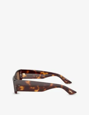 OLIVER PEOPLES OV5583SU 1995 Rectangle-Frame Tortoiseshell Acetate Sunglasses detail 3