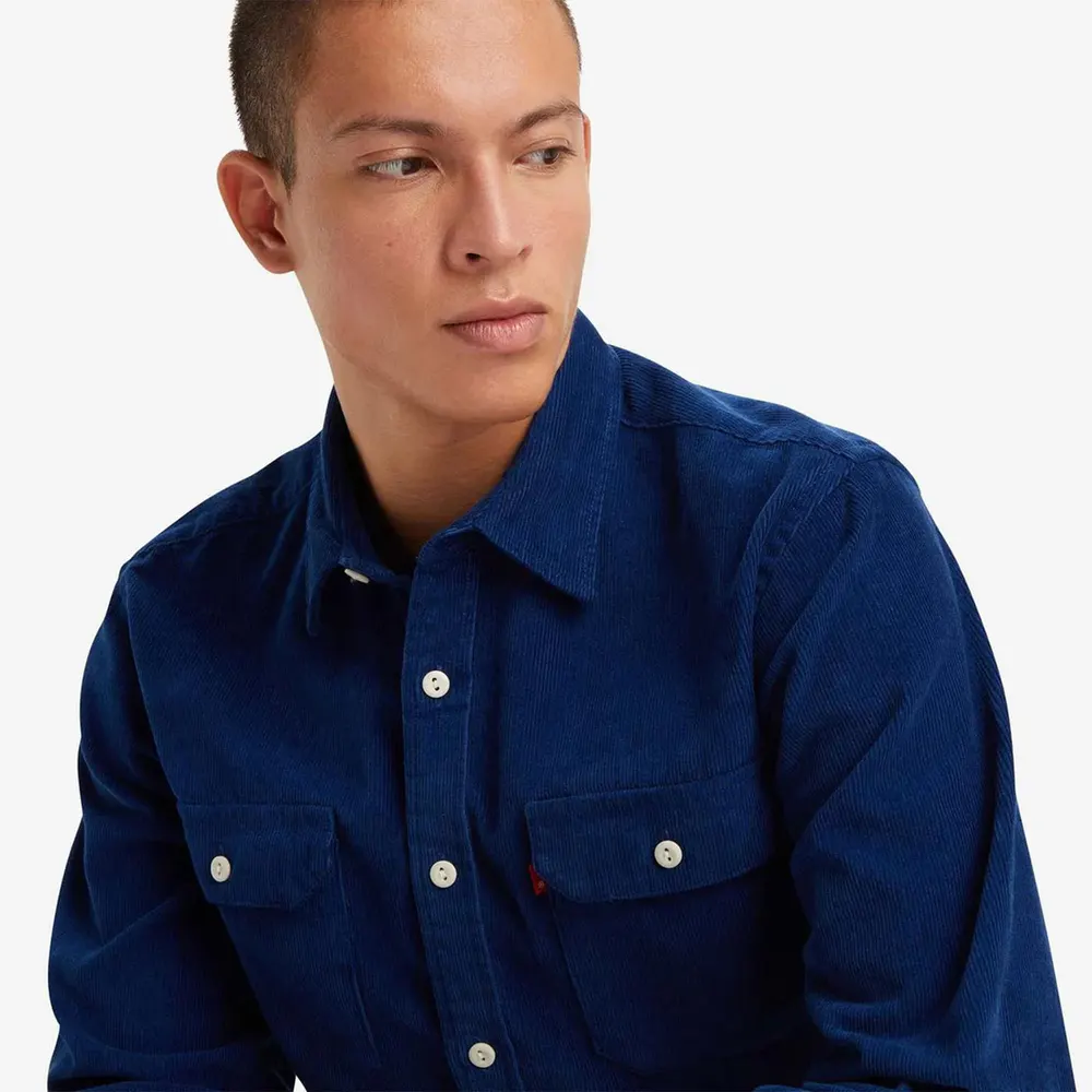 Levis Men's Jackson Worker Estate Blue Overshirt detail 2