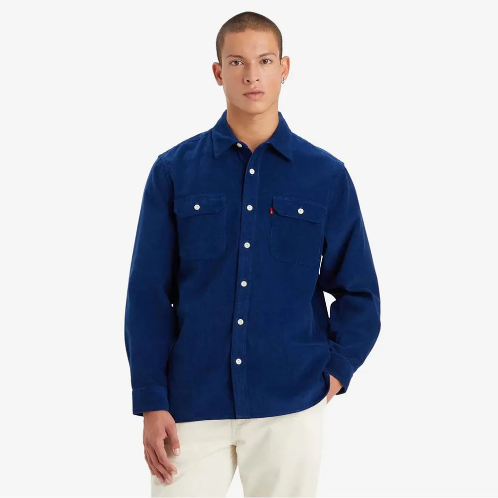Levis Men's Jackson Worker Estate Blue Overshirt