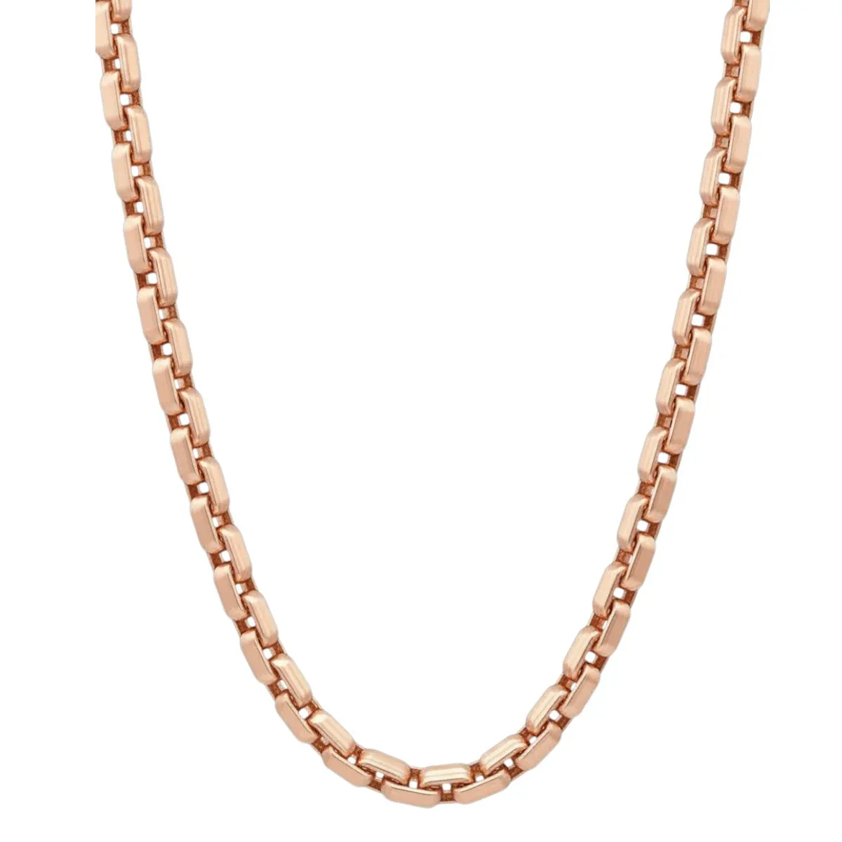 JALGAS - AMERICAS GOLD 14K Rose Gold Solid Round Box Link Chain 23 Inches 4.5mm 70931 – Chain