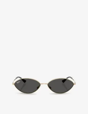 RAY-BAN RB3757 Kai Oval-Frame Metal Sunglasses