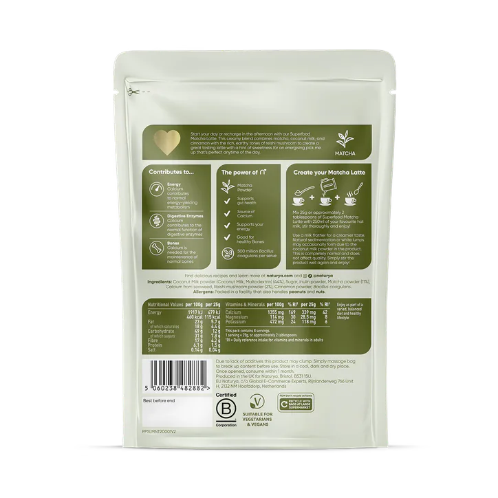 Naturya Matcha Superfood Latte 200g, additional product view 2
