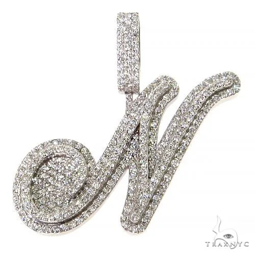 RINA - For Him CUSTOM Diamond Initial Pendant 68550 in Rose Gold – Pendant
