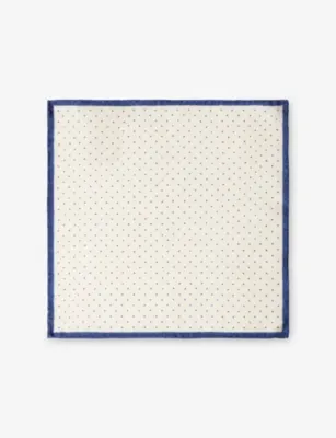 HACKETT Polka-Dot Wool Pocket Square
