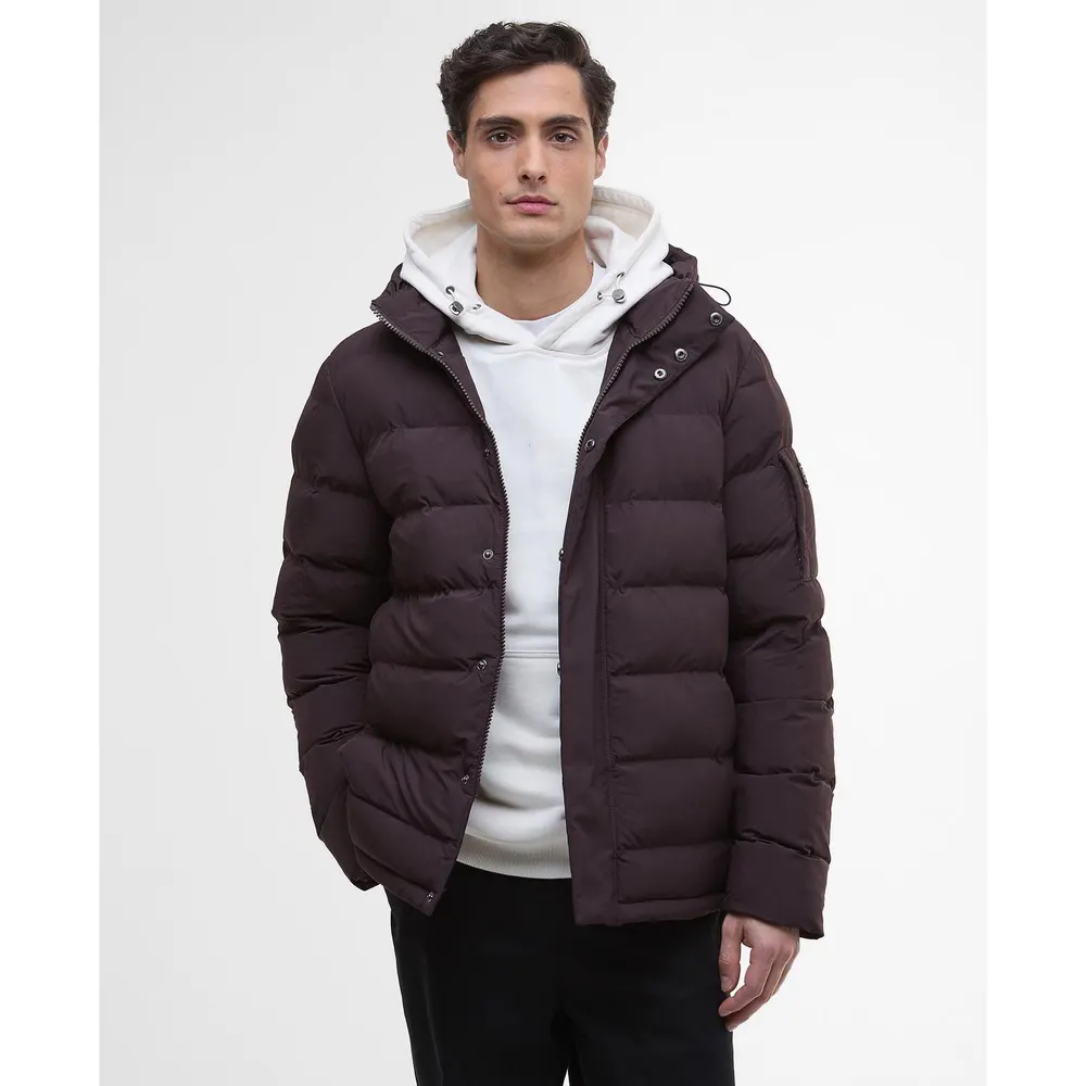 Barbour International Men's Daleson Hooded Long Sleeve Long Puffer Jacket detail 2