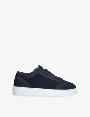 CLEENS Luxor Suede And Mesh Trainers - EUR 42 / 8 UK MEN in Navy – Mens | Trainers | Lace up trainers