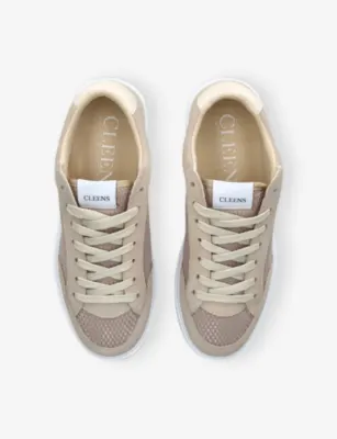 CLEENS Luxor Suede And Mesh Trainers - EUR 42 / 8 UK MEN in Beige, additional product view 2