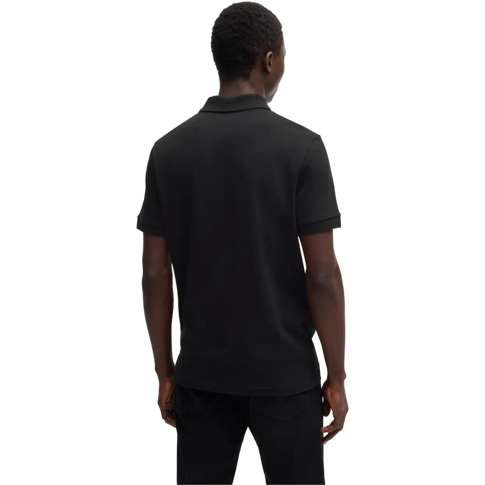 Boss Mens BOSS ORANGE Short Sleeve Quarter Zip Polo Top detail 3
