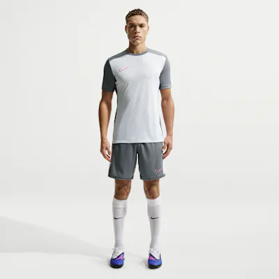 Nike Academy Men's Nike Dri-FIT Football Shorts - Cool Grey/White/Playful Pink/Playful Pink