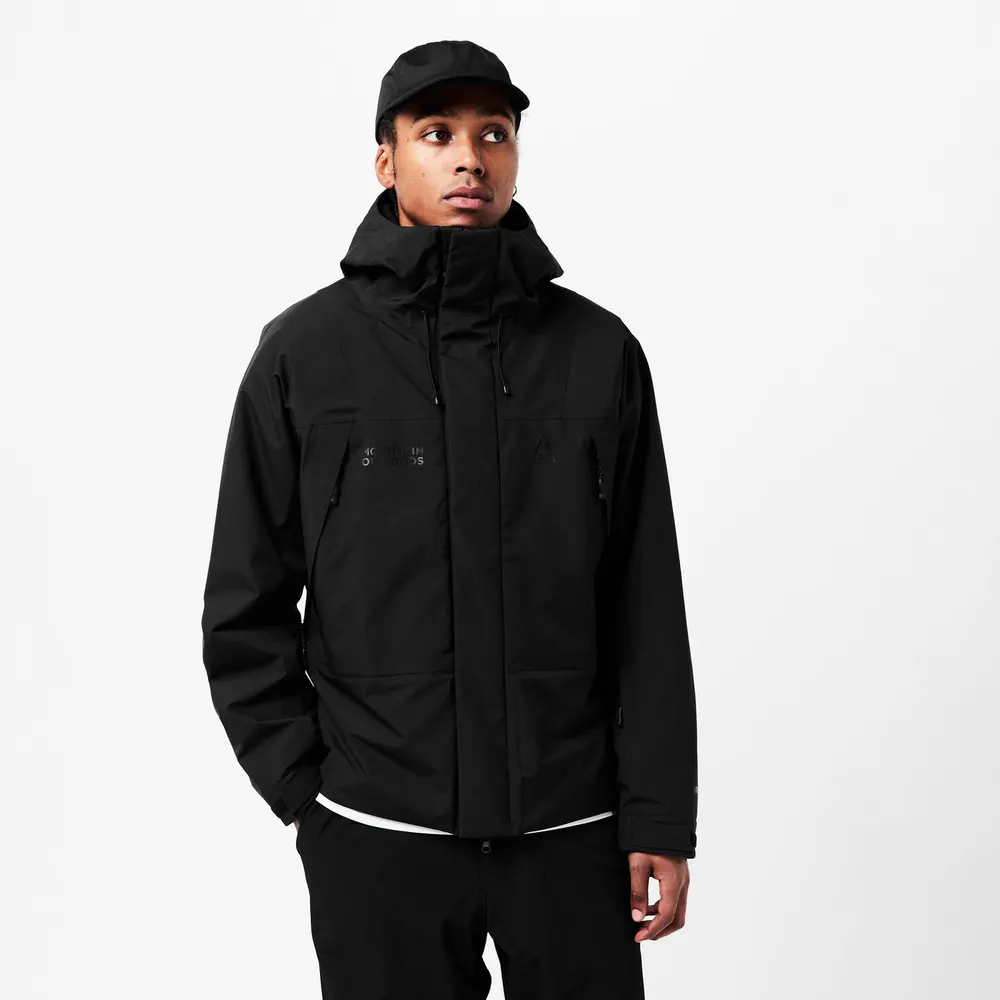Snow Peak Men's Puff Windproof Hooded Full Zip Ski Jacket detail 3