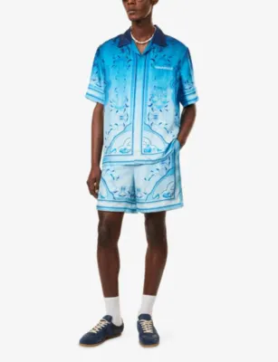CASABLANCA Egyptian Rug Silk Shorts detail 2