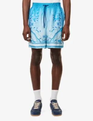 CASABLANCA Egyptian Rug Silk Shorts detail 3