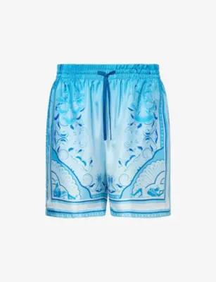 CASABLANCA Egyptian Rug Silk Shorts