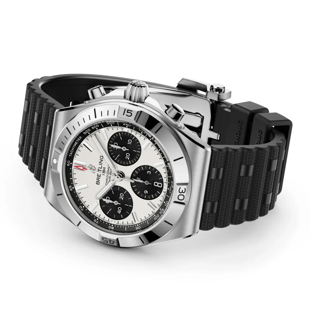 Breitling Chronomat B01 Chronograph 42mm Mens Watch White Rubber detail 3