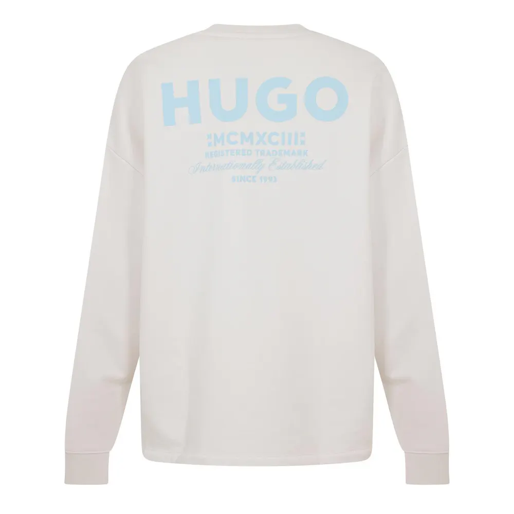 Hugo Men's Naviu Blue Crew Sweatshirt detail 2