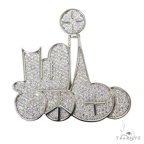 RINA - For Him CUSTOM Custom Made Graffiti Bubble Style Diamond Pendant 67569 in Rose Gold – Pendant