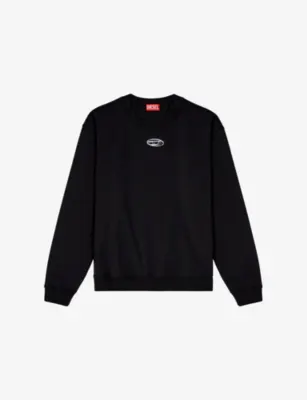 DIESEL S-Norm-IOd Crewneck Cotton-Jersey Sweatshirt