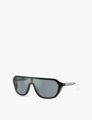 OLIVER PEOPLES OV5591SU R-12 Shield-Frame Acetate Sunglasses detail 2